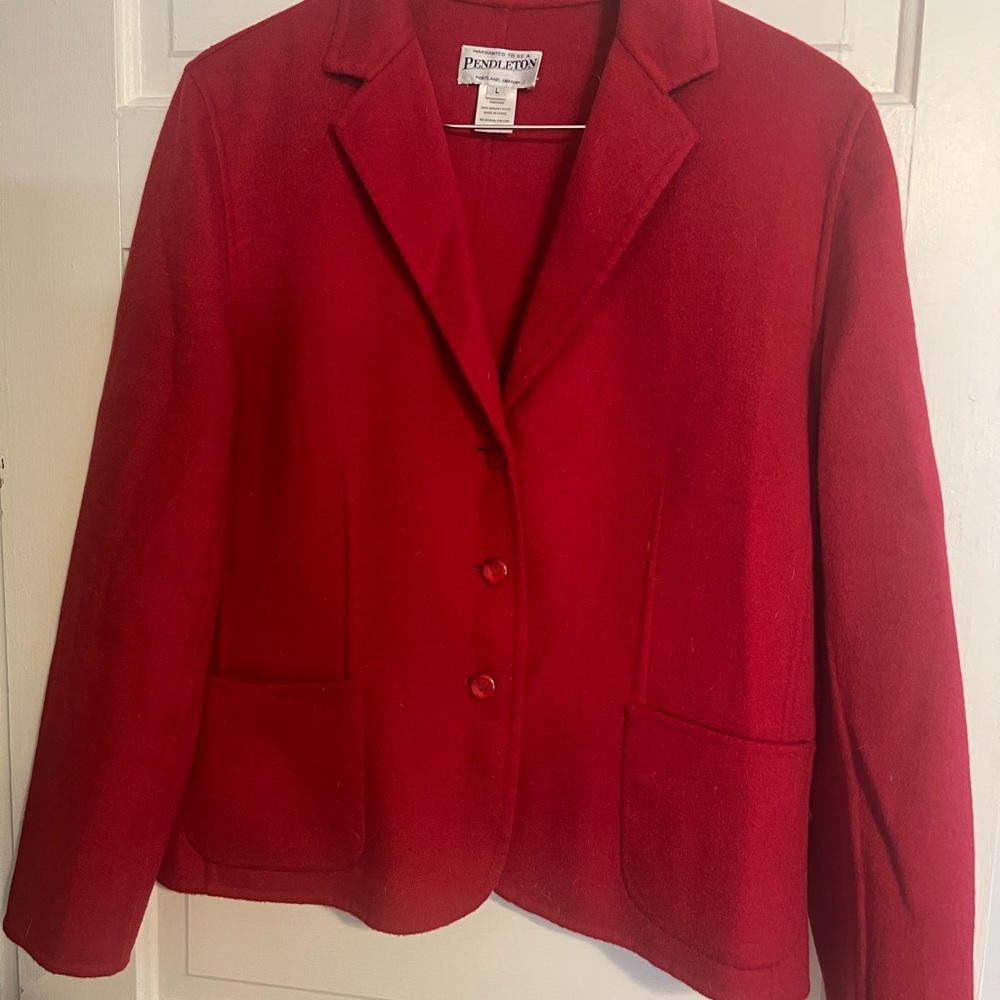 Pendleton Red Blazer Jacket Timeless Style - image 1